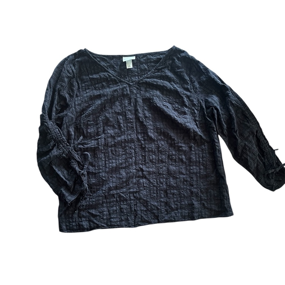 Ava & Viv Black Gauze Top, size 1X